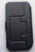 Кожен калъф тефтер стойка и клипс S-View за Prestigio Multiphone Muze D5 LTE PSP5513 DUO черен